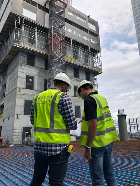 worker on a construction site